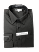 Valerio Dress Shirt black Big and Tall Sizes Available!