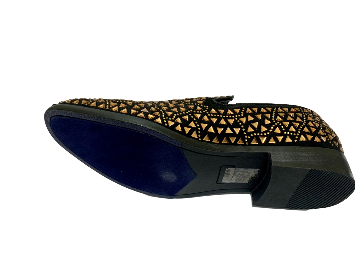 Sparko 27 Gold Rhinestone shoes – On Time Fashions Savannah display picture 1