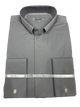 Gray Tab Collar Clergy Shirt by Menz