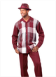 Montique Check Set Burgundy