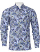 Premium Cotton Print L/S Cotton Shirt By Inserch Big and Tall Sizes