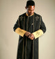 Mens Black/Gold Clergy Robe With Matching Stole