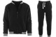 Varsity Jacket & Jogger Set Black