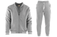 Varsity Jacket & Jogger Set Light Gray