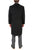 Creed Men's Wool Black Tone Stripe Top Coat - Ferrecci USA 