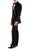 Crisp Black Slim Fit Peak Lapel 2 Piece Tuxedo - Ferrecci USA 