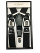 Black Suspenders Button &amp; Clip Convertible