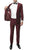 Hudson Burgundy Slim Fit 2 Piece Suit - Ferrecci USA 