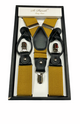 Gold Suspenders Button &amp; Clip Convertible