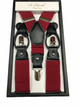 Burgundy Suspenders Button &amp; Clip Convertible