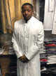 Mens White/White Clergy Robe With Matching Stole