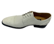 Men's Masimo White Shiny Faux Patent Leather Tuxedo Lace Up Oxford Shoes 2240