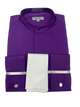 Purple Clergy Roman Collar Shirt By Menz
