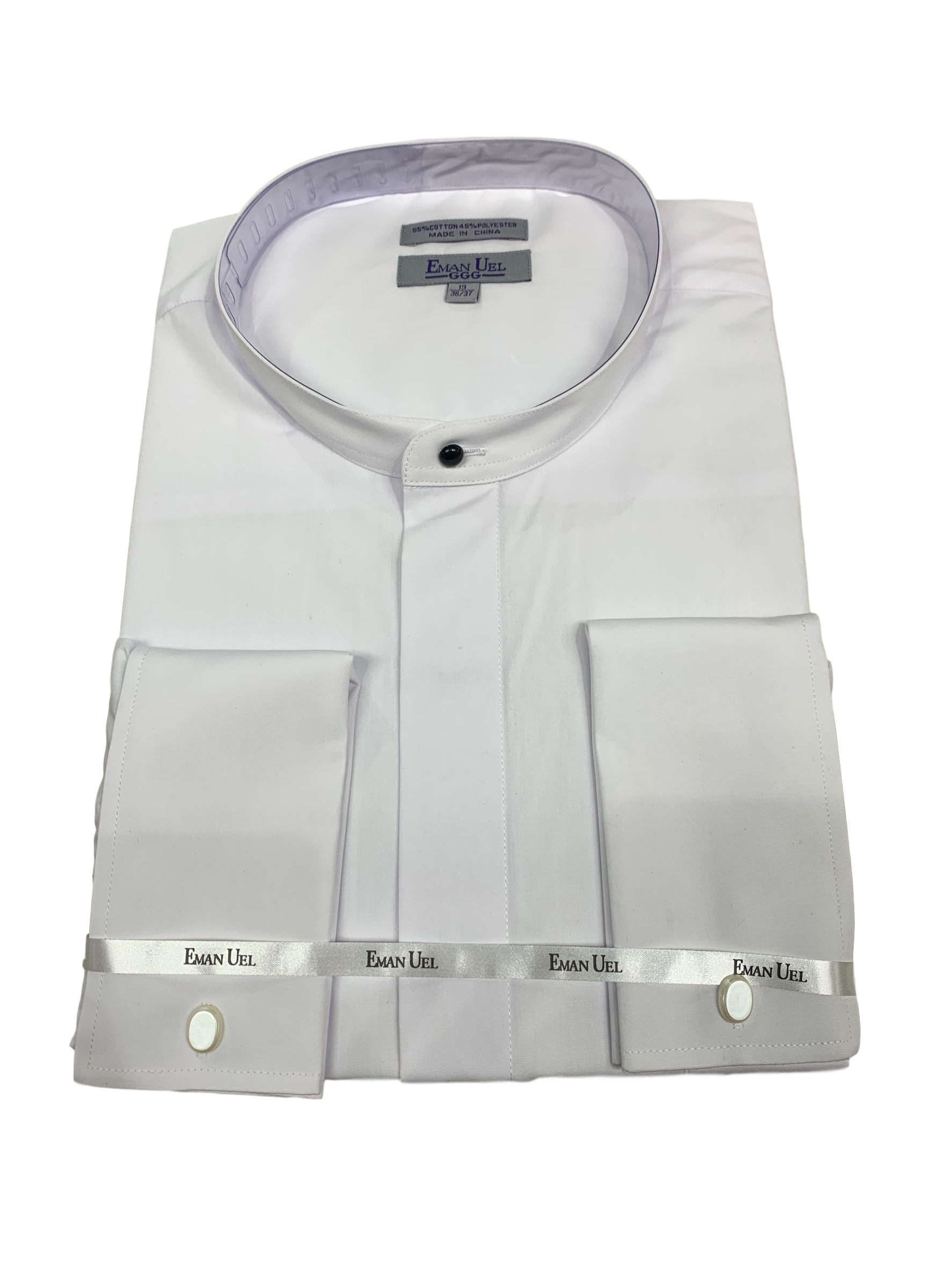 menz ggg dress shirts MENZ GGG Mens Plaid Dress Shirt Long Sleeve Button Up Cuffs Large Size 19-19 1/2