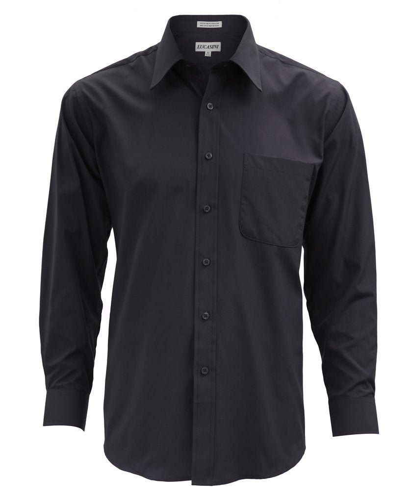 lucasini dress shirt Lucasini Men s Tuxedo Shirt White Black Buttons Wing Tip Collar Size 22 36/37