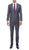 Milano Mens Grey Slim Fit Peak Lapel 2 Piece Suit - Ferrecci USA 