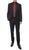 Moda Plaid Check Navy Blue 2pc Slim Fit Suit - Ferrecci USA 