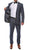 Moda Plaid Check Blue 2 Piece Slim Fit Suit - Ferrecci USA 