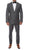 Moda Plaid Check Charcoal 2 Piece Slim Fit Suit - Ferrecci USA 
