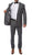 Moda Plaid Check Charcoal 2pc Slim Fit Suit - Ferrecci USA 
