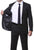 Parker 2 Piece Slim Fit Black Striped Tone on Tone Wool Suit - Ferrecci USA 