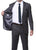 Parker 2 Piece Slim Fit Charcoal Striped Tone on Tone Wool Suit - Ferrecci USA 