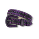DNA Premium Studded Rhinestone Belt Purple/Black