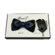 Peacock Feather Bowtie With Matching Lapel Pin