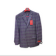 Mazari Purple and Gray plaid 3 piece Suit Modern Fit