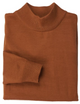 Cotton Blend Mock Neck Sweater Rust