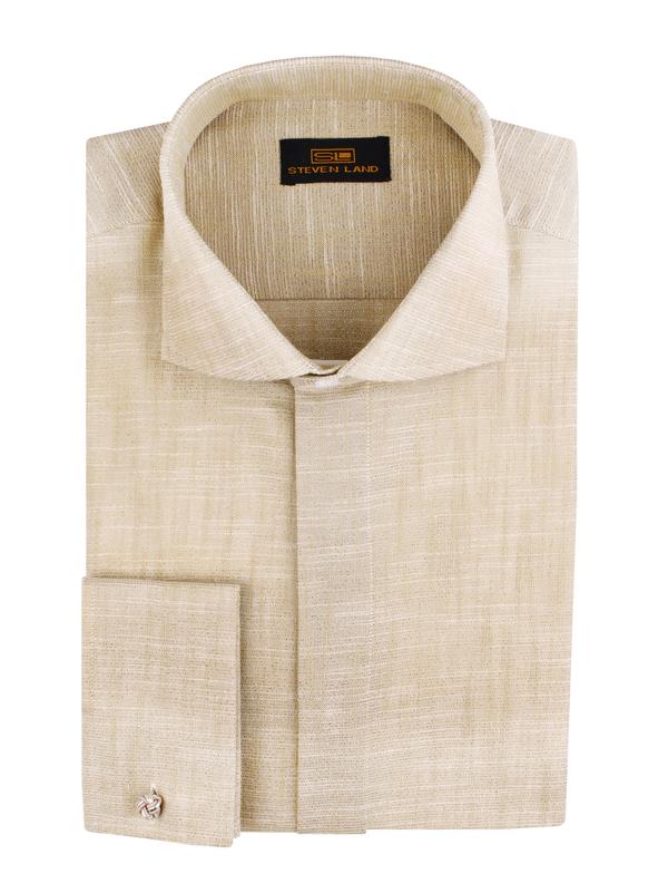 STEVEN LAND | COTTON LUREX DRESS SHIRT | COLOR CHAMPAGNE On Time Fashions Savannah STEVEN LAND | COTTON LUREX DRESS SHIRT | COLOR CHAMPAGNE On Time Fashions Savannah