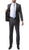 Mens ZNL22S 2pc 2 Button Slim Fit Heather Grey Zonettie Suit - Ferrecci USA 