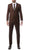 Mens ZNL22S 2pc 2 Button Slim Fit Brown Zonettie Suit - Ferrecci USA 