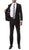 Mens ZNL22S 2pc 2 Button Slim Fit Black Zonettie Suit - Ferrecci USA 