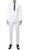 Mens ZNL22S 2pc 2 Button Slim Fit White Zonettie Suit - Ferrecci USA 