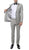 Mens ZNL22S 2pc 2 Button Slim Fit LT Grey Zonettie Suit - Ferrecci USA 