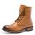 J75 Mens Cylinder Cap Toe Lace Up Boot Tan- Motorcycle Boot