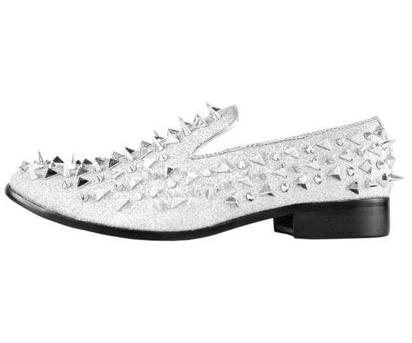 silver spike dress shoes Men's Gold/Silver Spiked Dress Shoes. Great For Prom or Homecoming. Size 10